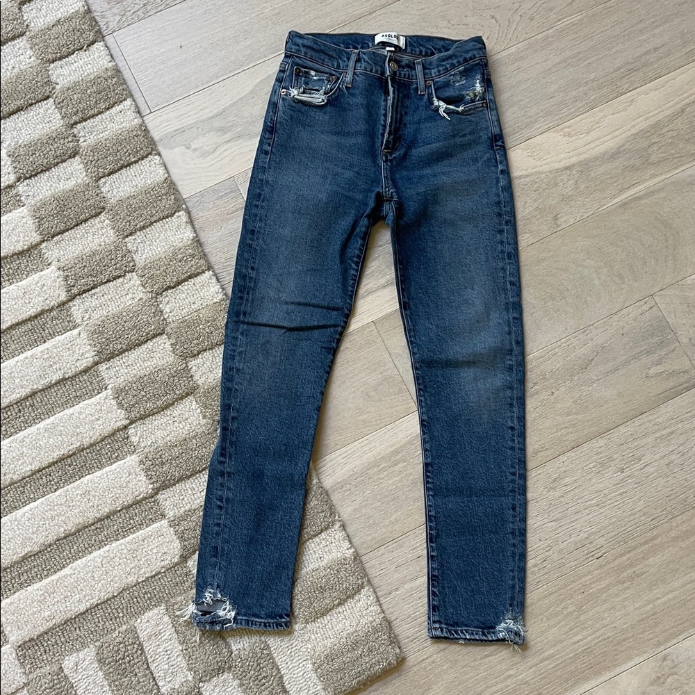 Agolde Toni Midrise Slim Straight Ankle Jeans, Sz 24